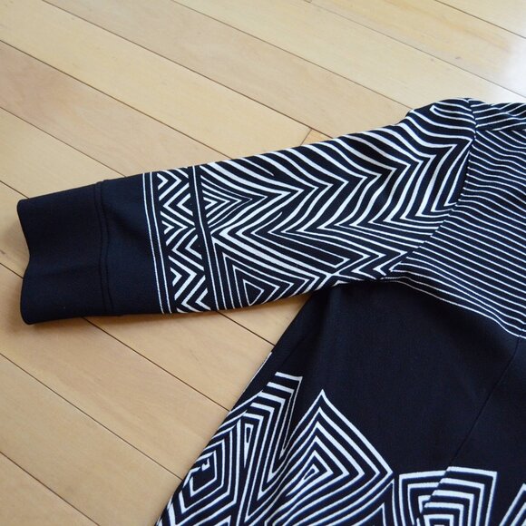 Ali Miles Black White Babydoll Jacket Size XL - Picture 4 of 11